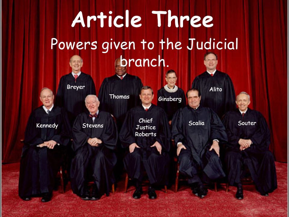 Who heads the judicial branch shop